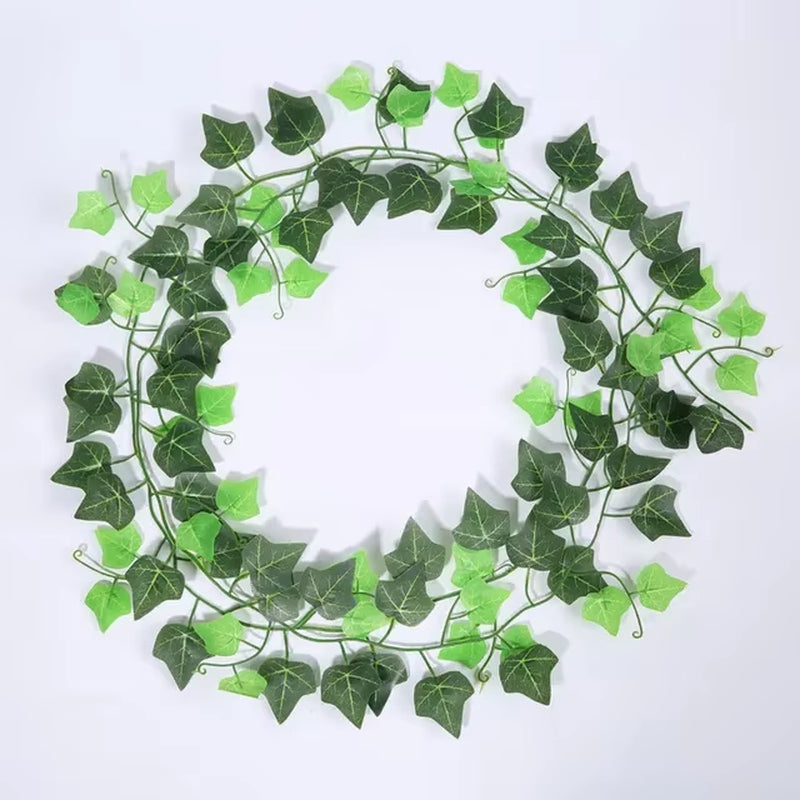 1.8M Artificial Plants Vines IVY Leaf Garland Home Outdoor Garden Decoration Plastic Fake Artificial Flower Rattan String New