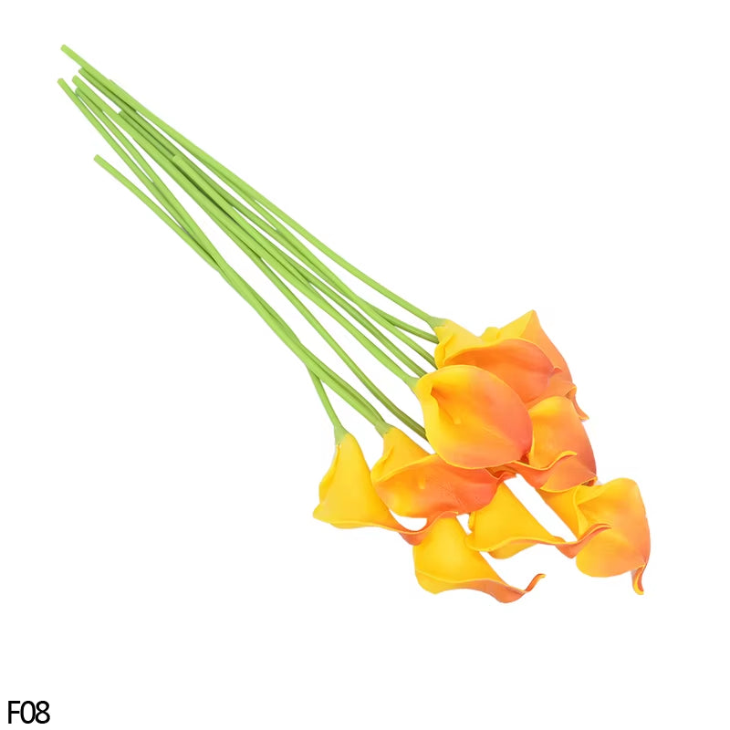 5/10 Heads Artificial Calla Lily Flowers PU Real Touch Wedding Decoration Fake Flowers Home Decoration Artificial Plants
