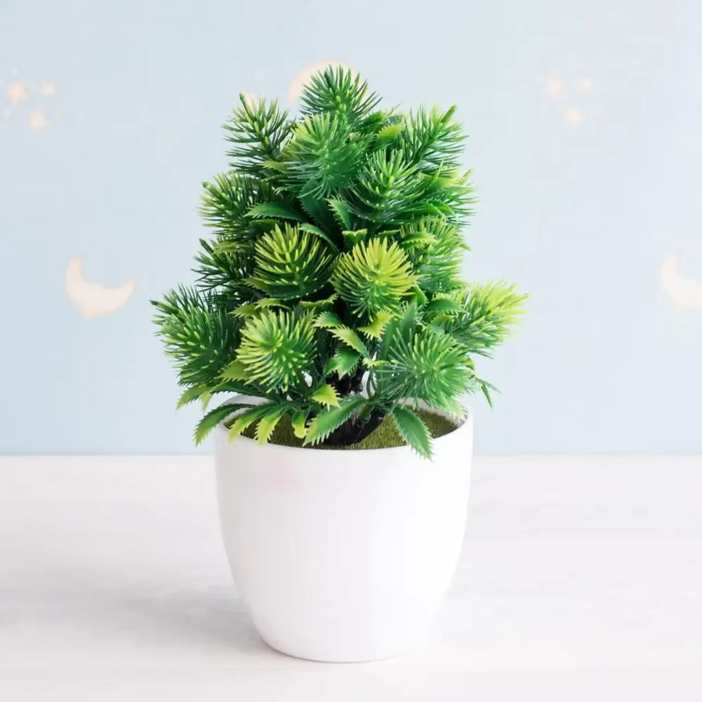 NEW Artificial Plants Bonsai Small Tree Pot Plants Fake Flowers Potted Ornaments for Home Decoration Hotel Garden Decor