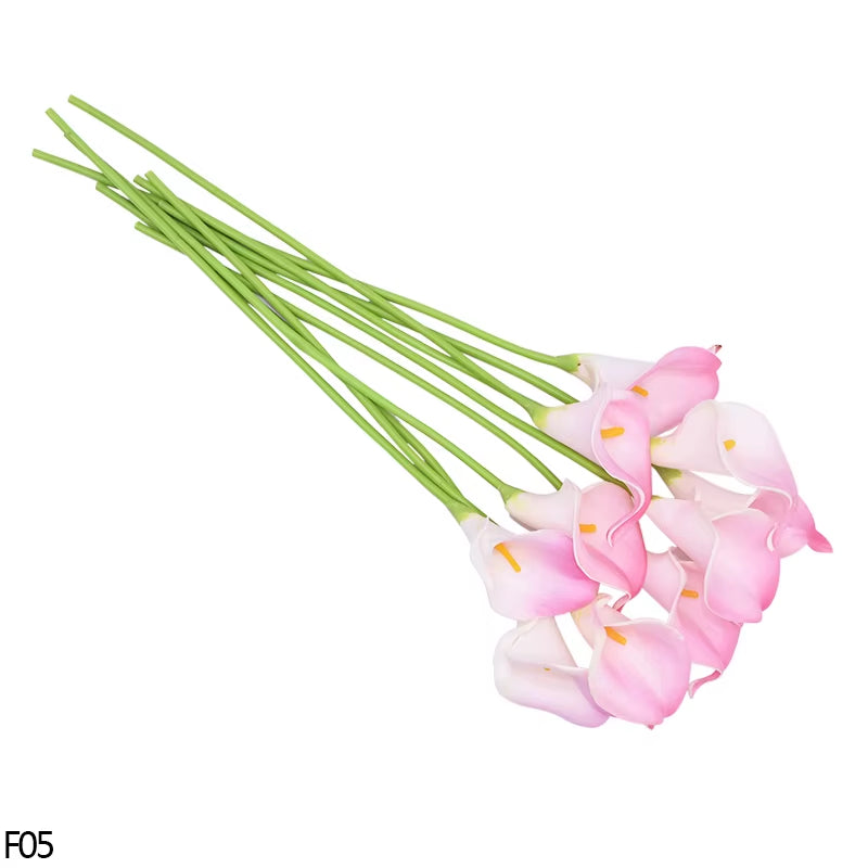 5/10 Heads Artificial Calla Lily Flowers PU Real Touch Wedding Decoration Fake Flowers Home Decoration Artificial Plants