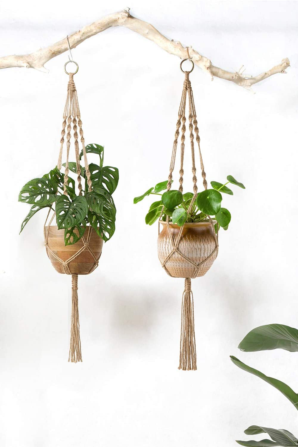 Macrame Plant Hangers Indoor 2 Pack