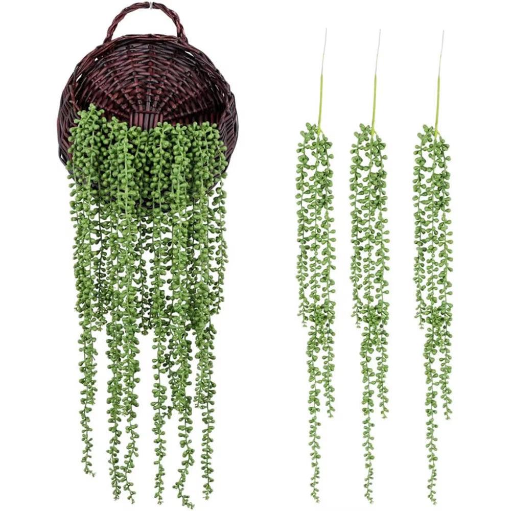 1PC Hanging Plants Artificial Cascading Greenery Vines for Home Shower Indoor Outdoor Desk Bathroom Decor