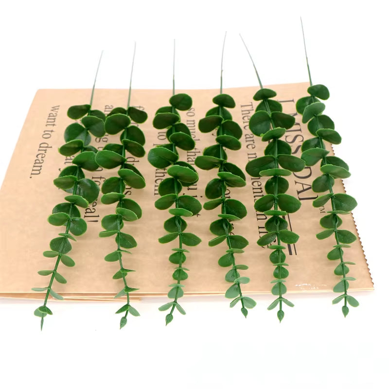 5 Heads Eucalyptus 3 Forks 5 Forks Money Leaf Simulation Artificial Flowers Nordic Wedding Home Decoration Artificial Plants