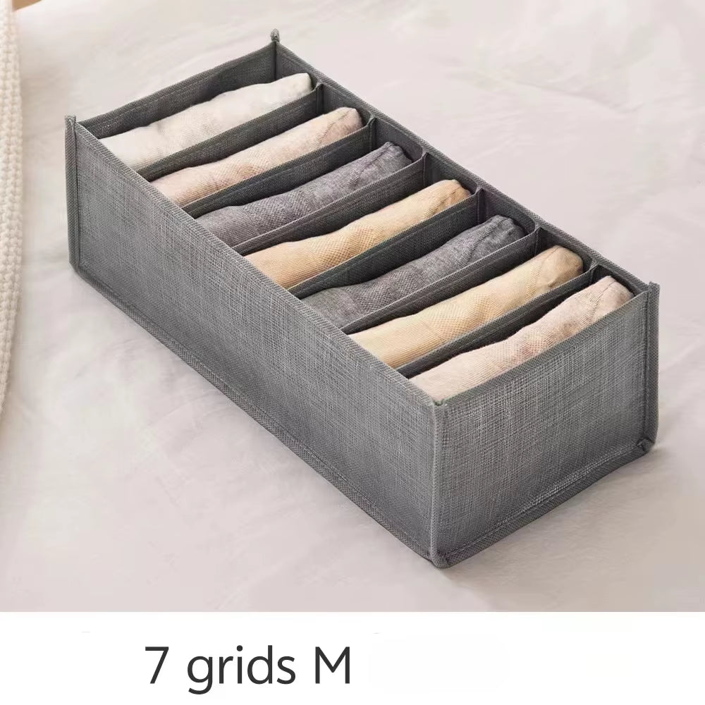Household Pants Storage Artifact Jeans Storage Box, Underwear Storage Box, Pants Rack, Divided Storage Box, Storage Box