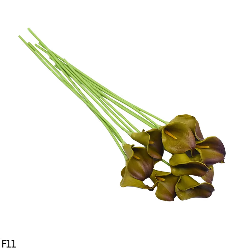 5/10 Heads Artificial Calla Lily Flowers PU Real Touch Wedding Decoration Fake Flowers Home Decoration Artificial Plants