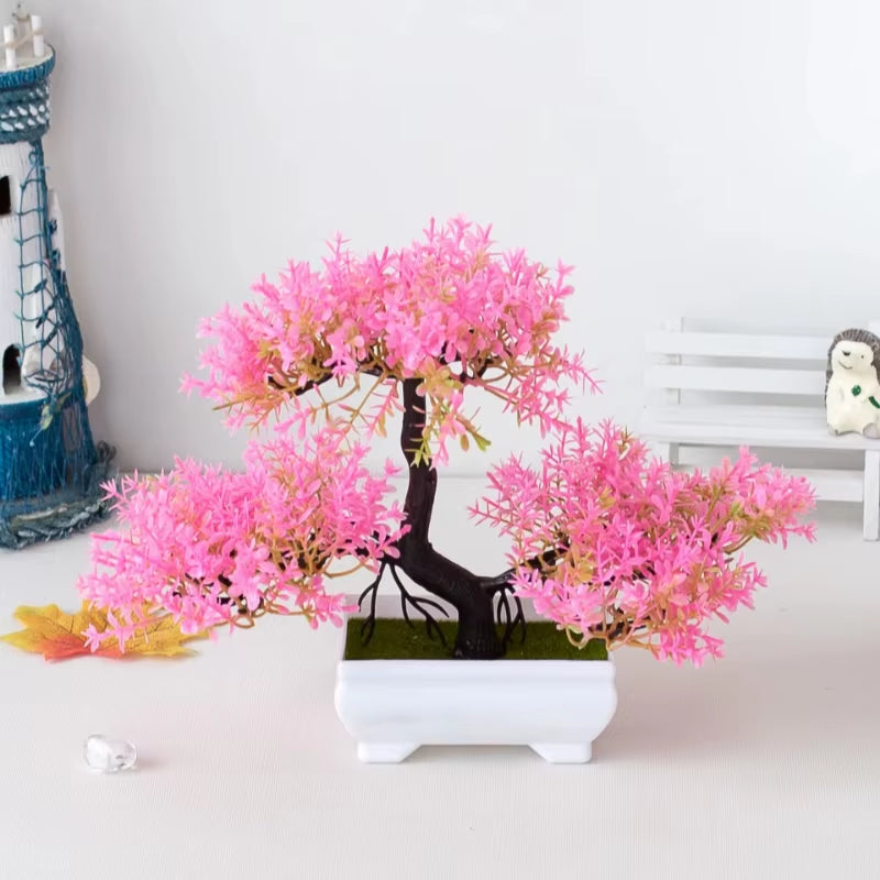 New Artificial Tree Bonsai Simulation Plant Bonsai Garden Dining Table Home Bedroom Decoration Outdoor Fake Plant Decoration