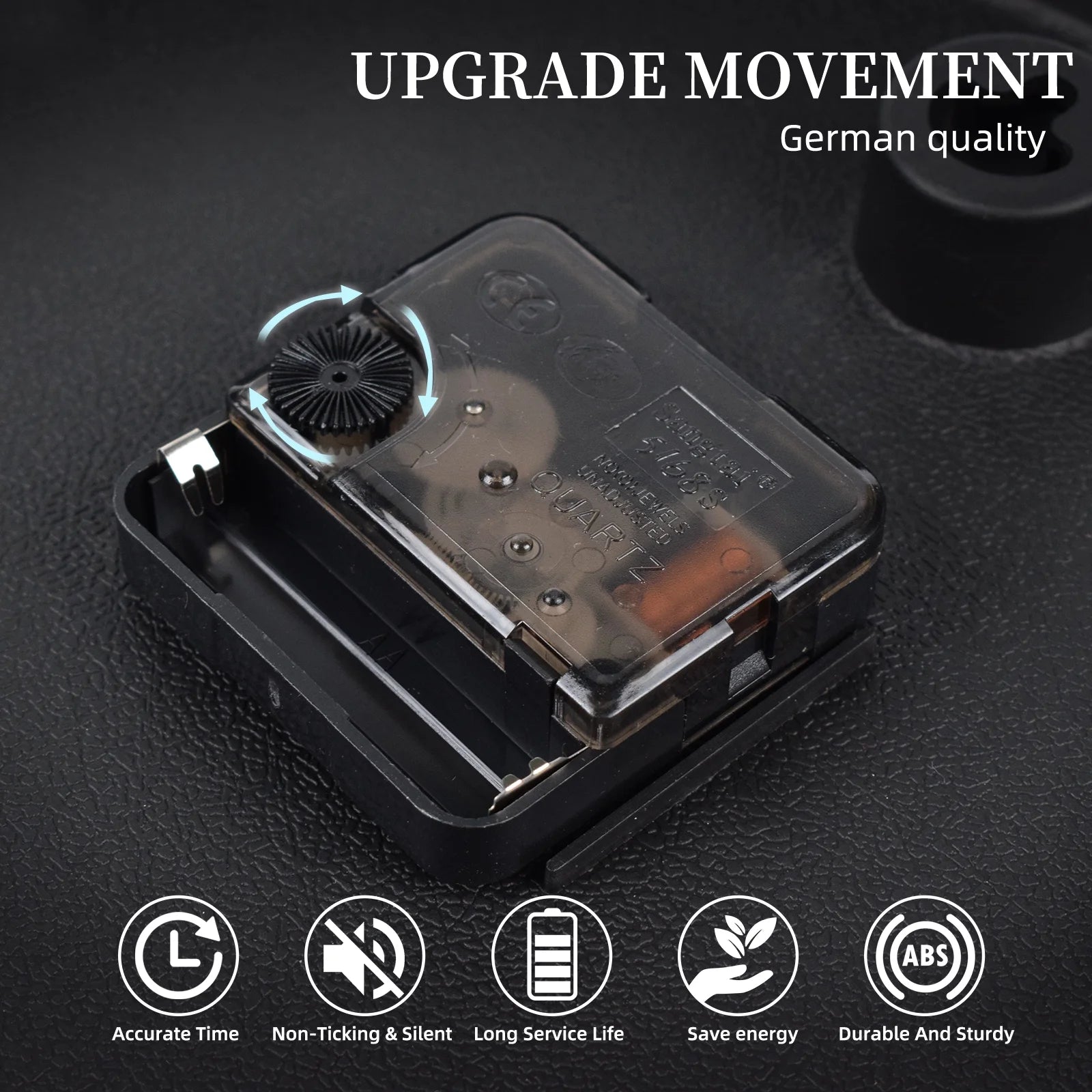 Wall Clock for Living Room Decor Battery Operated,12 Inches round Silent Non Ticking Clock for Kitchen Home Office