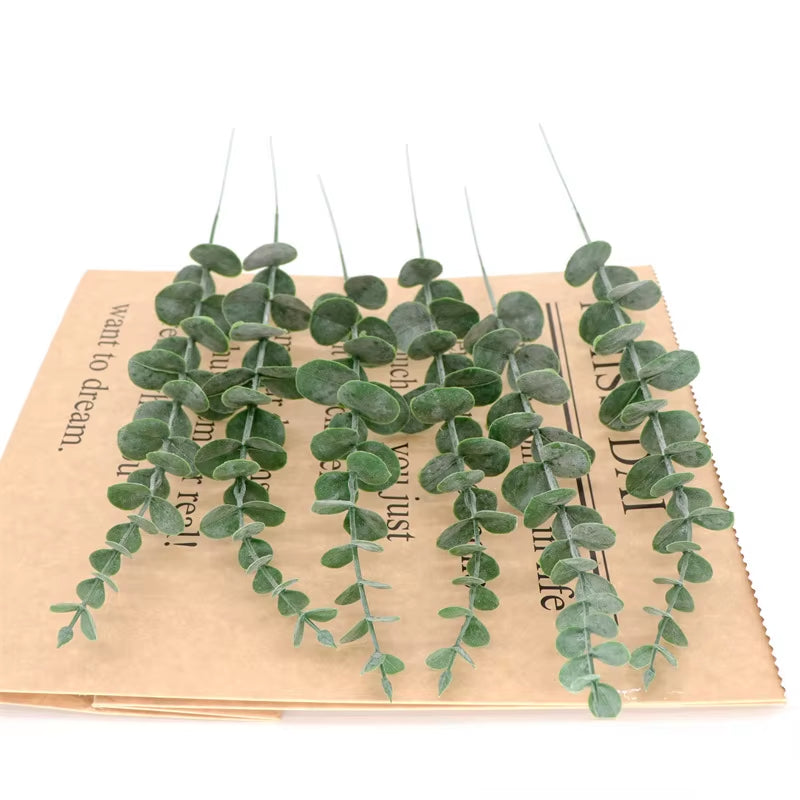 5 Heads Eucalyptus 3 Forks 5 Forks Money Leaf Simulation Artificial Flowers Nordic Wedding Home Decoration Artificial Plants