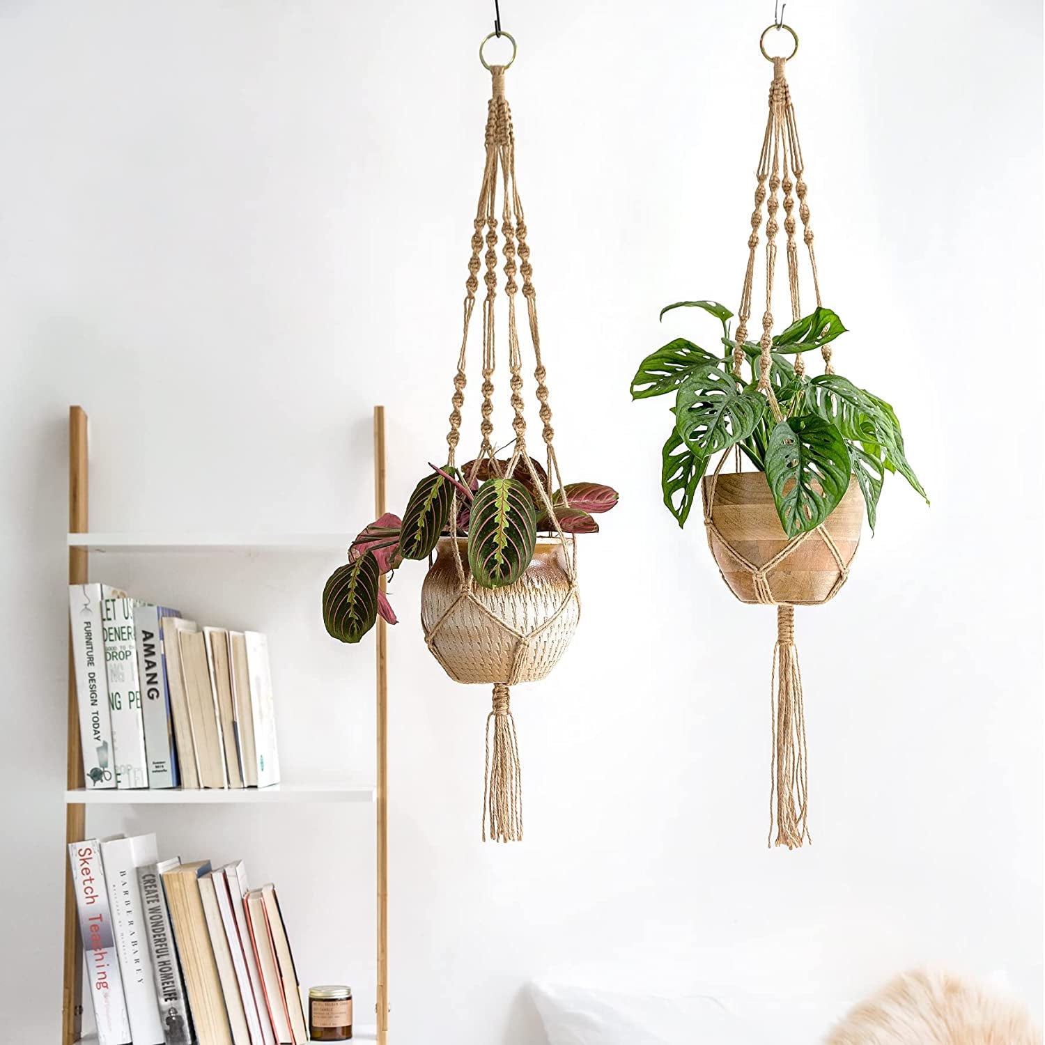 Macrame Plant Hangers Indoor 2 Pack