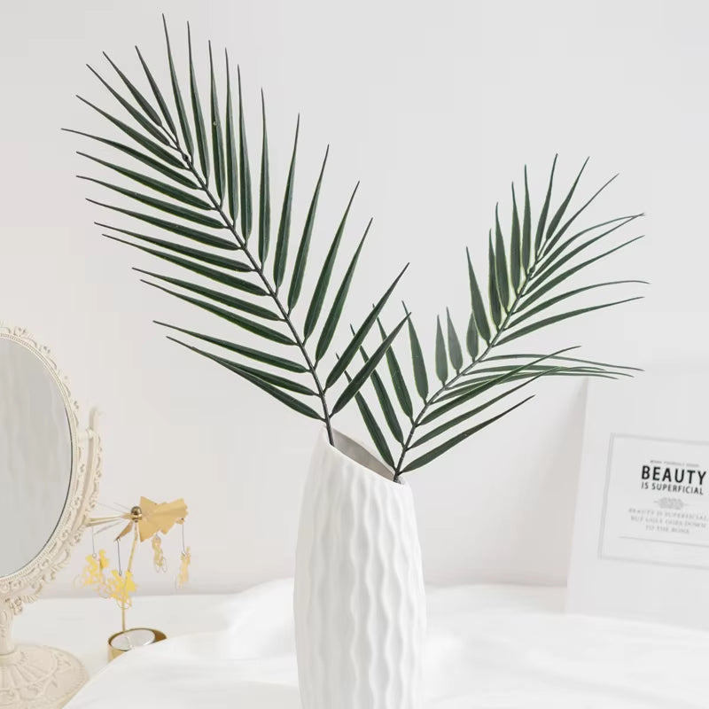 3Pcs Artificial Plants Tropical Palm Tree Leaves Home Garden Decoration Accessories Photography Prop Christmas Wedding Supplies