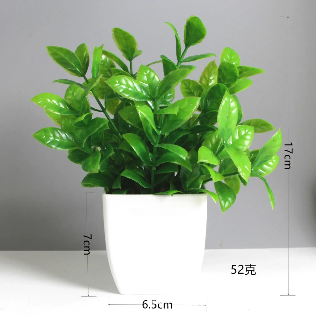 Wholesale Artificial Bonsai Green Fake Plant Potted Plants Indoor and Outdoor Home Bedroom Garden Decoration Artificial Plants
