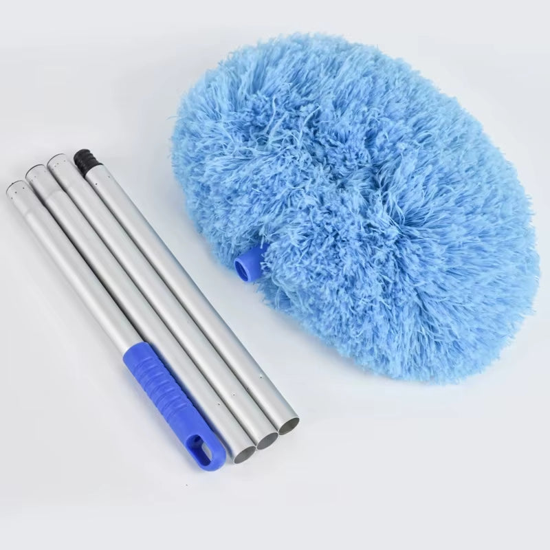 Telescopic Duster with Replaceable Heads, Extendable Handle for Ceiling and High Dust Cleaning, No Ladder Needed