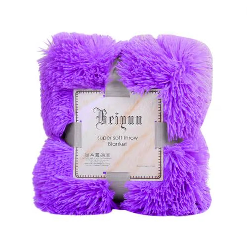 80X120Cm Soft Blanket Fluffy Shaggy Warm Bed Sofa Bedspread Bedding Sheet Throw Blanket Solid Color Blanket Comfortable Bedding
