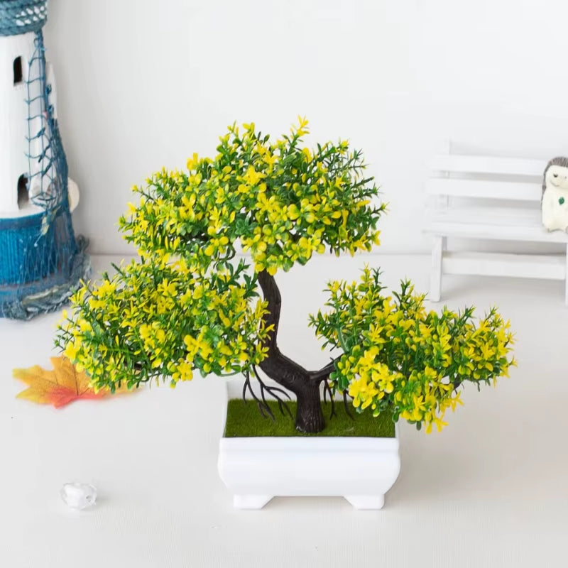 New Artificial Tree Bonsai Simulation Plant Bonsai Garden Dining Table Home Bedroom Decoration Outdoor Fake Plant Decoration