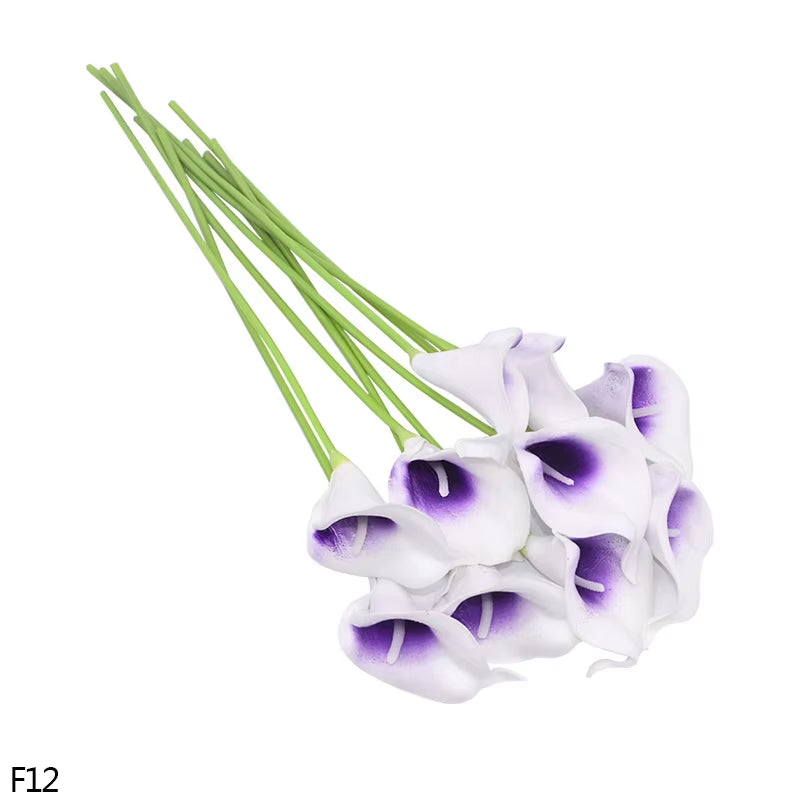 5/10 Heads Artificial Calla Lily Flowers PU Real Touch Wedding Decoration Fake Flowers Home Decoration Artificial Plants