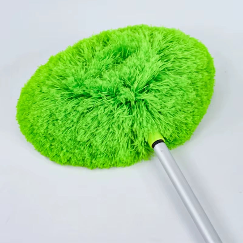 Telescopic Duster with Replaceable Heads, Extendable Handle for Ceiling and High Dust Cleaning, No Ladder Needed