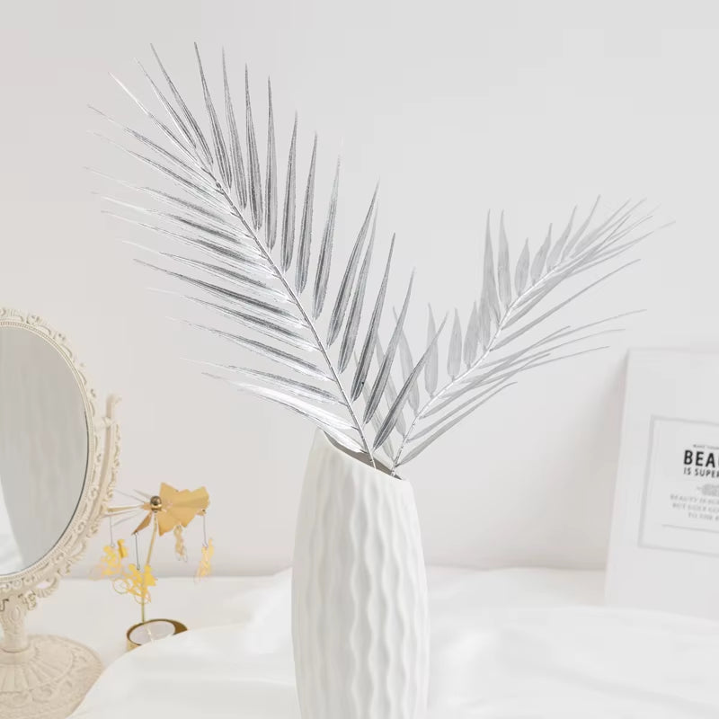 3Pcs Artificial Plants Tropical Palm Tree Leaves Home Garden Decoration Accessories Photography Prop Christmas Wedding Supplies