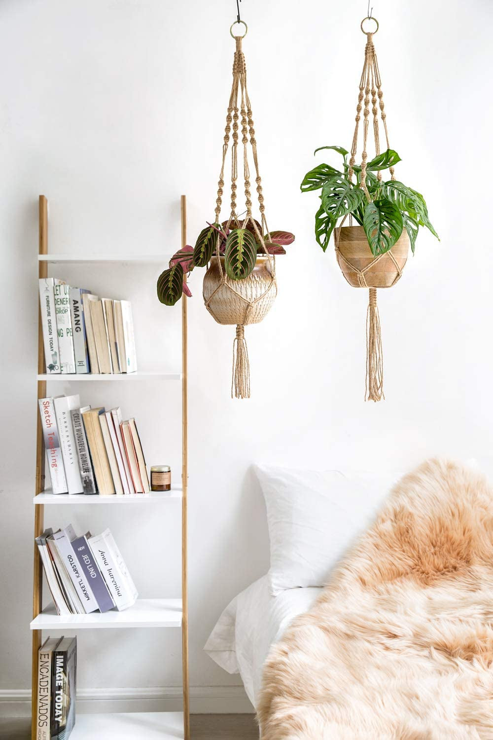 Macrame Plant Hangers Indoor 2 Pack