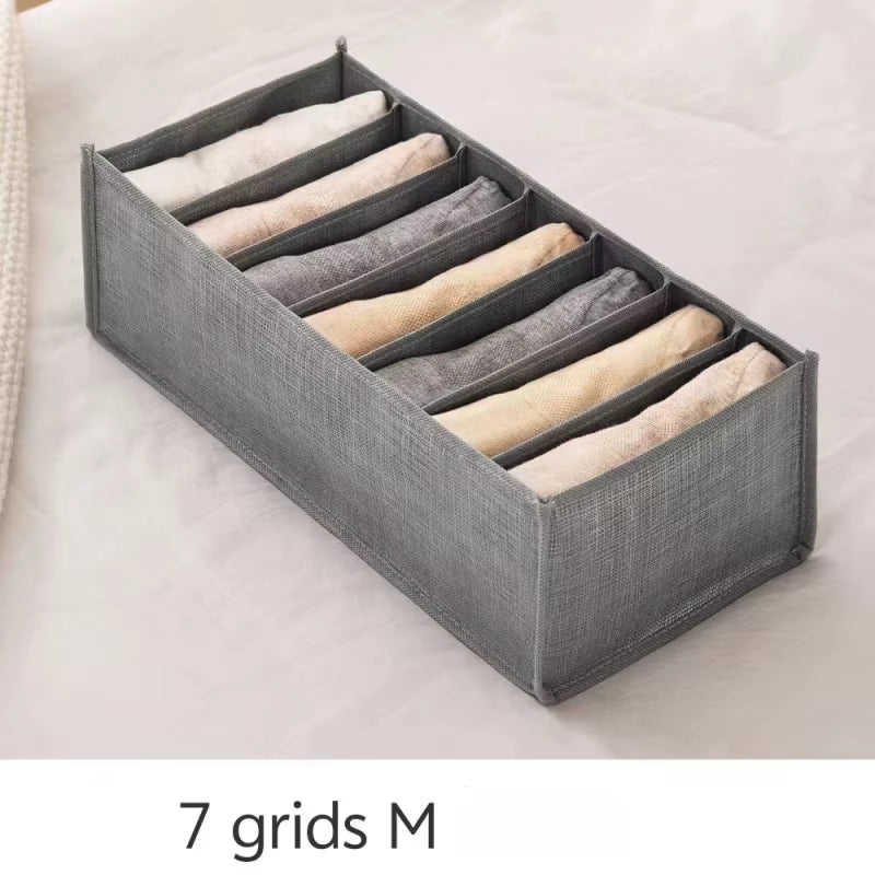 Household Pants Storage Artifact Jeans Storage Box, Underwear Storage Box, Pants Rack, Divided Storage Box, Storage Box