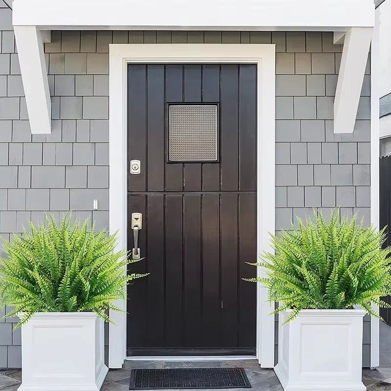 10Pcs Artificial Plants Boston Ferns Fake Plants Greenery Artificial Plant Outdoor Indoor Home Garden Spring Summer Decoration