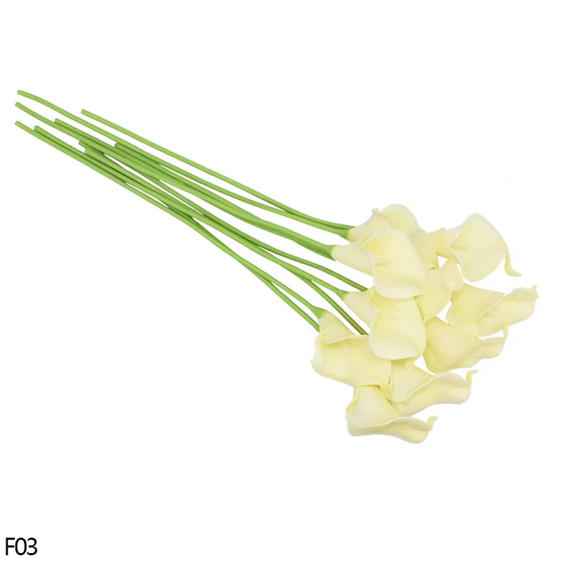 5/10 Heads Artificial Calla Lily Flowers PU Real Touch Wedding Decoration Fake Flowers Home Decoration Artificial Plants
