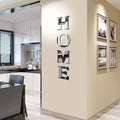 Home Sign Letters Decorative, Family Mirror Wall Decor for Living Room Bedroom Kitchen the Home Art Set of 4 Large 46X10 Inch