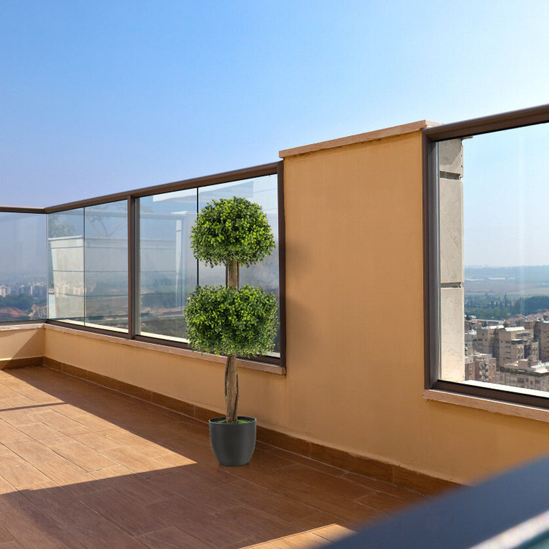 40 Inch Artificial Boxwood Topiary Ball Tree for Front Porch Patio Home