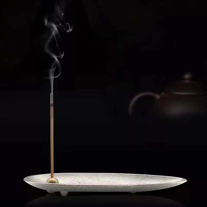 Japanese Alloy Incense Burner Metal White Sage Incense Sticks Holder Zen Household Home Decor Ornaments Ashtray