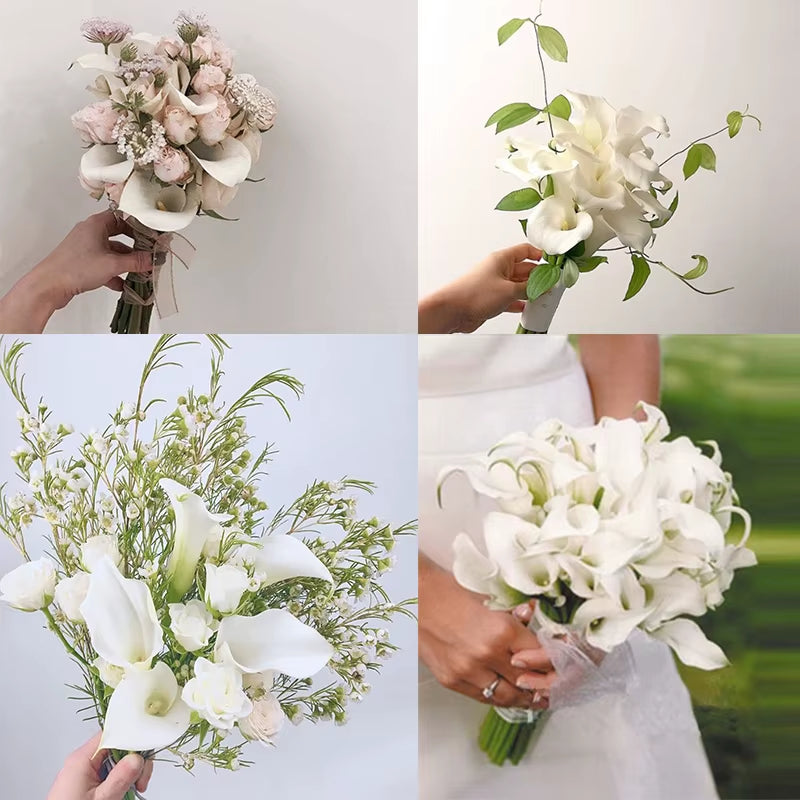 5/10 Heads Artificial Calla Lily Flowers PU Real Touch Wedding Decoration Fake Flowers Home Decoration Artificial Plants