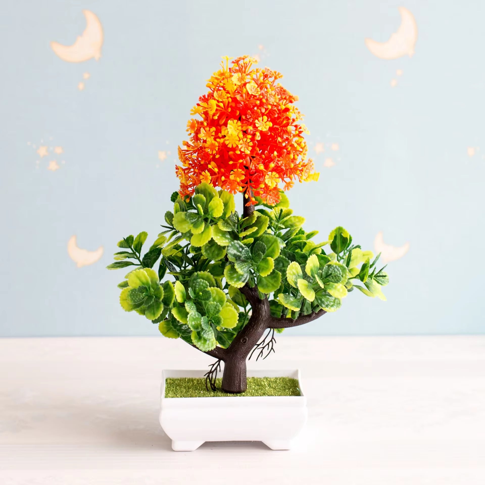 NEW Artificial Plants Bonsai Small Tree Pot Plants Fake Flowers Potted Ornaments for Home Decoration Hotel Garden Decor