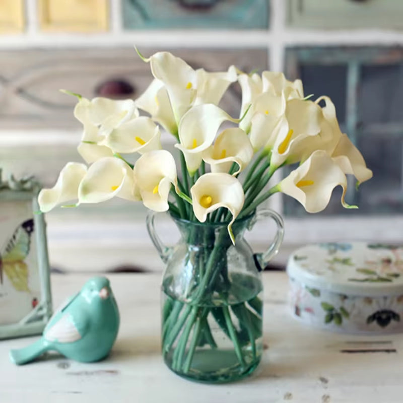 5/10 Heads Artificial Calla Lily Flowers PU Real Touch Wedding Decoration Fake Flowers Home Decoration Artificial Plants
