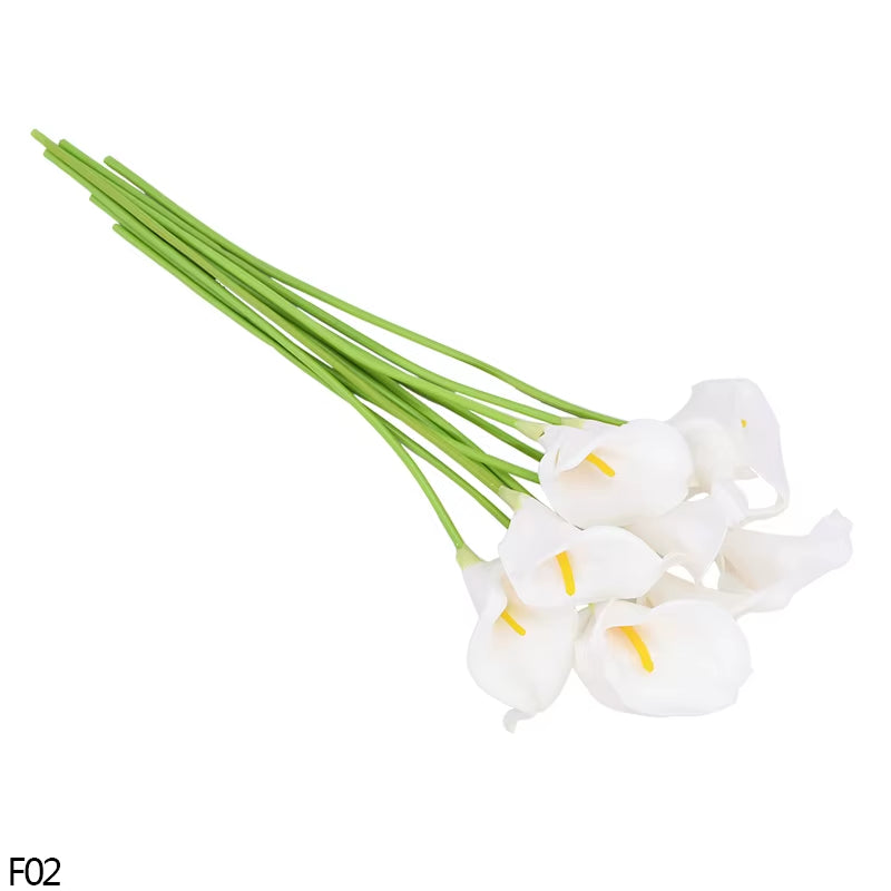 5/10 Heads Artificial Calla Lily Flowers PU Real Touch Wedding Decoration Fake Flowers Home Decoration Artificial Plants
