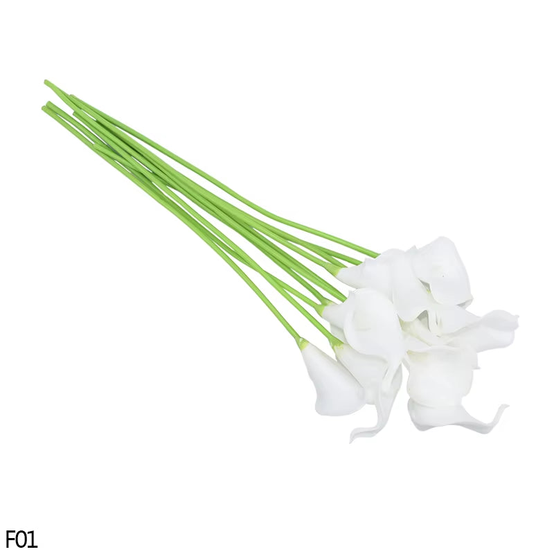 5/10 Heads Artificial Calla Lily Flowers PU Real Touch Wedding Decoration Fake Flowers Home Decoration Artificial Plants