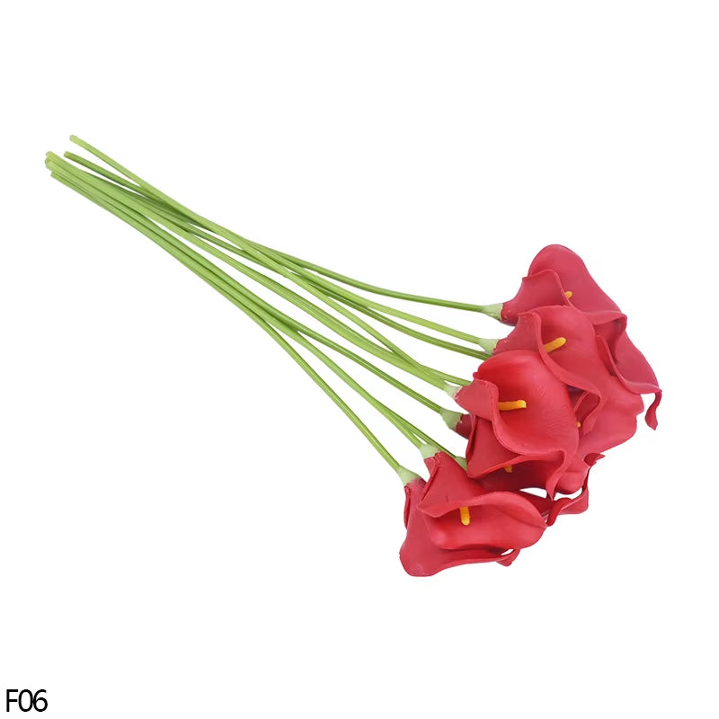 5/10 Heads Artificial Calla Lily Flowers PU Real Touch Wedding Decoration Fake Flowers Home Decoration Artificial Plants