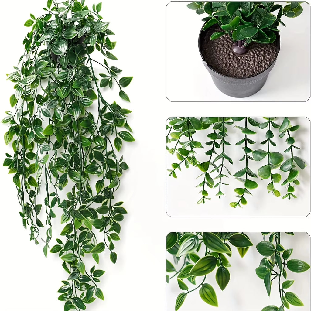 1PC Hanging Plants Artificial Cascading Greenery Vines for Home Shower Indoor Outdoor Desk Bathroom Decor