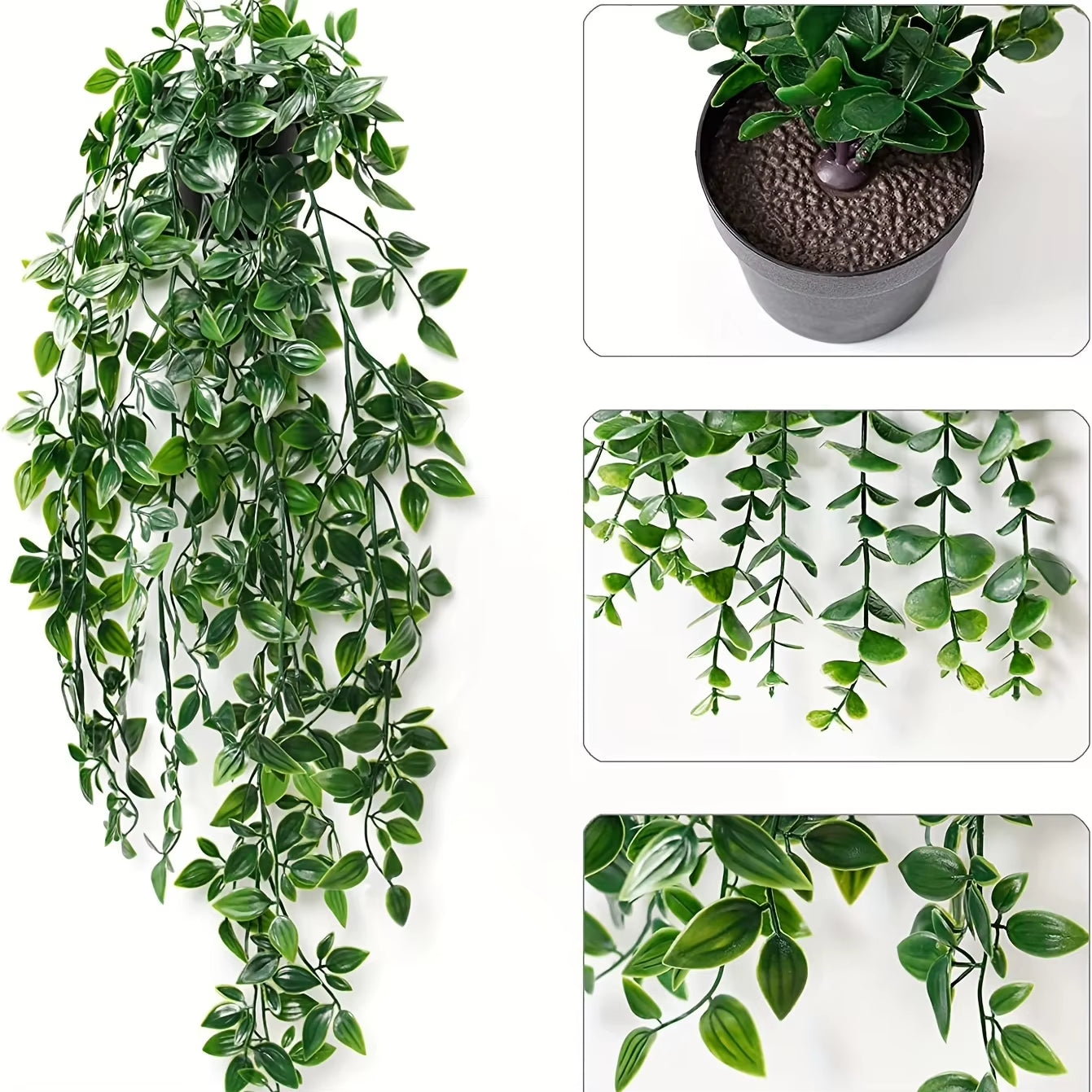 1PC Hanging Plants Artificial Cascading Greenery Vines for Home Shower Indoor Outdoor Desk Bathroom Decor
